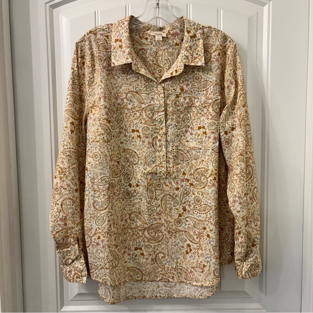 a.n.a Women’s Paisley Print Cotton Tunic Size L